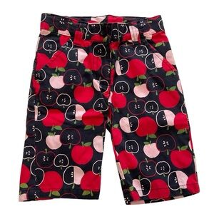 GYMBOREE Long Shorts APPLE Theme 2007 Navy Red Pink Toddler Girls Sz 3